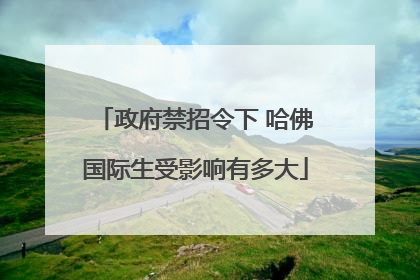 政府禁招令下 哈佛国际生受影响有多大